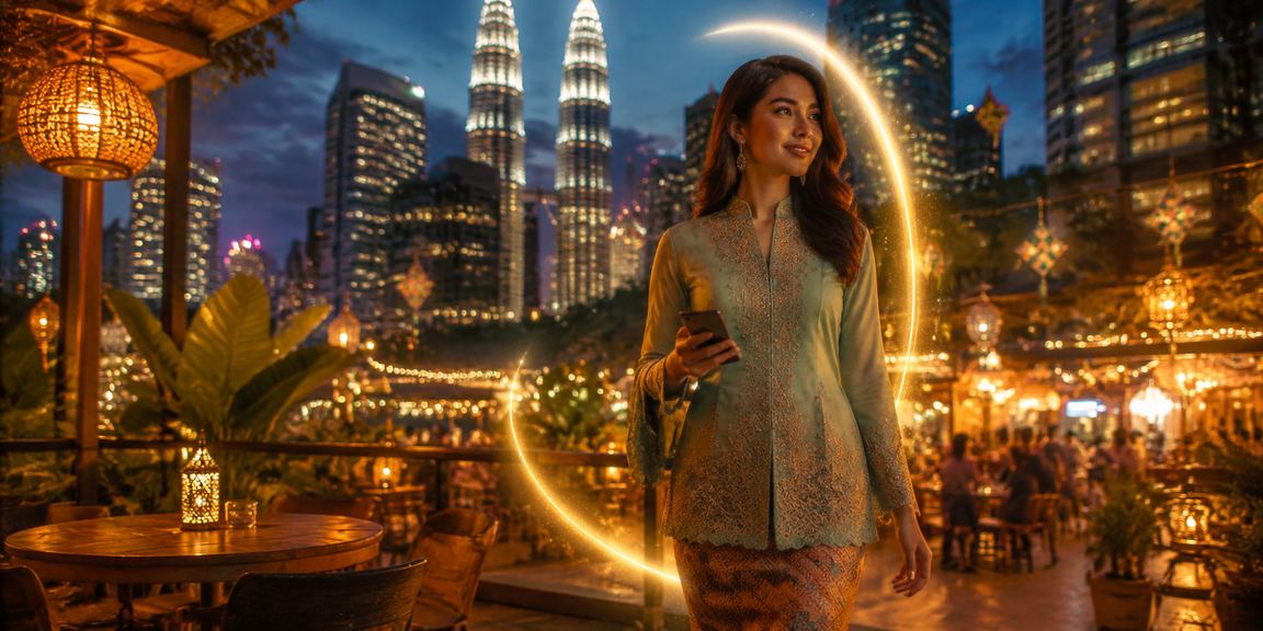 Suasana perayaan Hari Raya dan kasino mudah alih di Kuala Lumpur