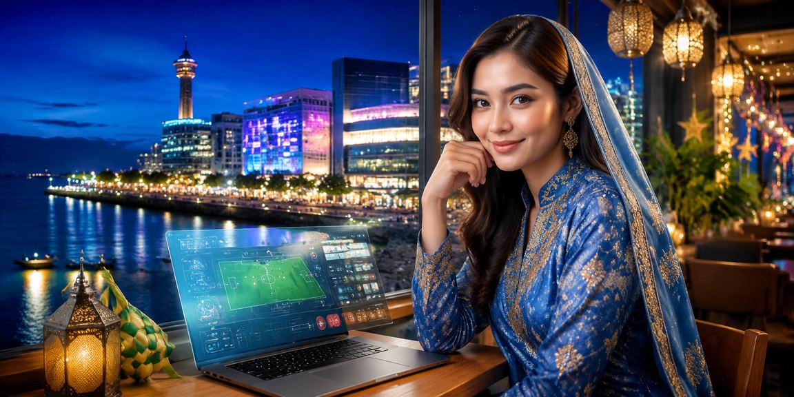 Pengguna Malaysia membuat pertaruhan sukan melalui platform dalam talian